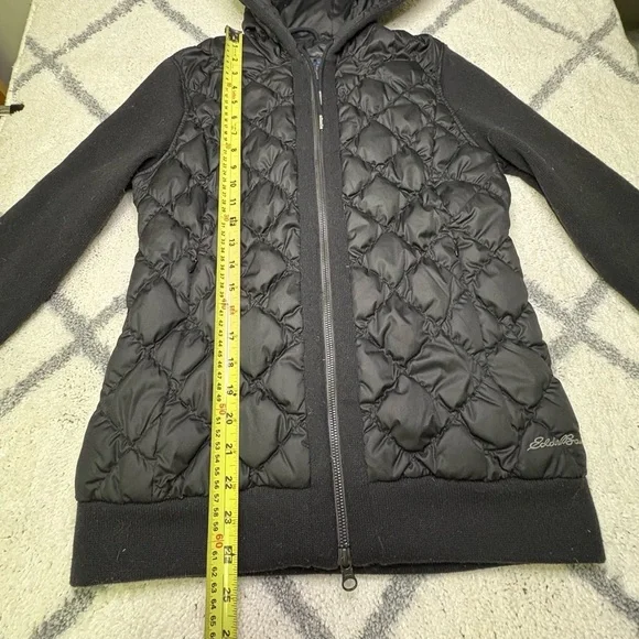 Eddie Bauer Women’s Small Swiss Model 1944 Knit Quilted Down Jacket Rising Sun - Picture 4 of 11